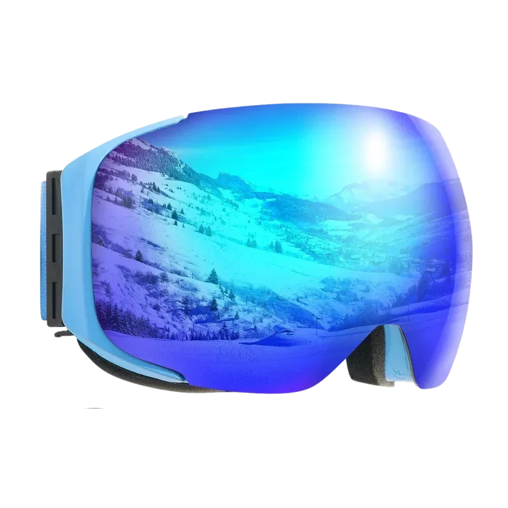 Magnetic Snow Goggles with 2 Polarized Interchangeable Lenses