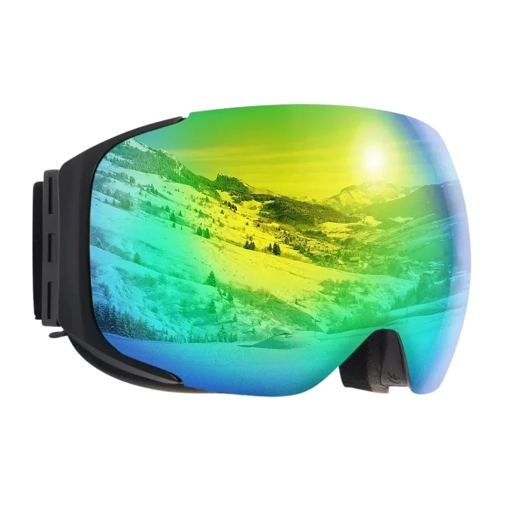 Magnetic Snow Goggles with 2 Polarized Interchangeable Lenses