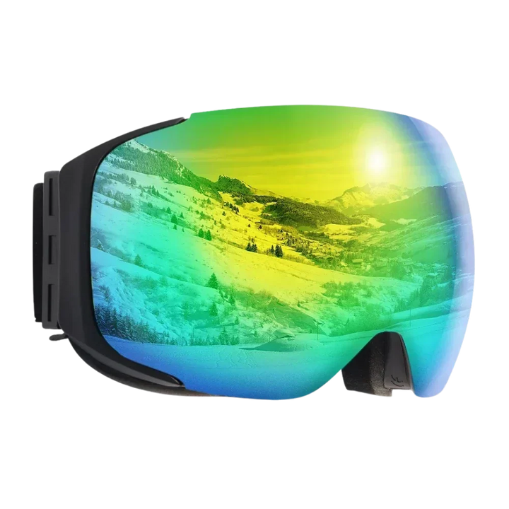 Magnetic Snow Goggles with 2 Polarized Interchangeable Lenses