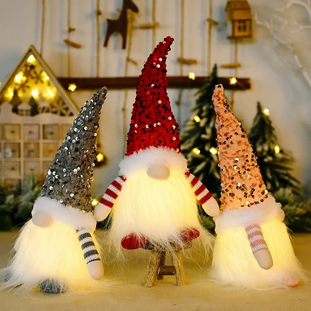 Nordlumis | Glowing Christmas Gnome | 30 × 10 × 10 cm | LED Window &amp; Table Decoration | Battery Operated | Gift Idea for Christmas &amp; New Year