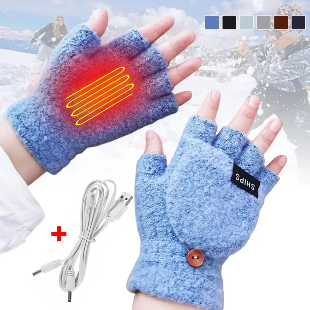 Hendrano™ USB Rechargeable Knit Heated Gloves with 3 Heat Settings