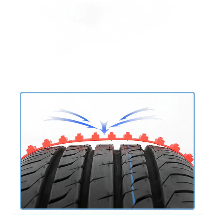 Hendrano™ Rubber Anti-Skid Tire Straps for Snow and Ice, Easy Install
