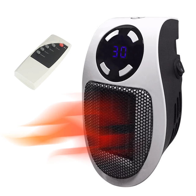 Hendrano™ Plug-In Mini Space Heater with LED Display and Remote