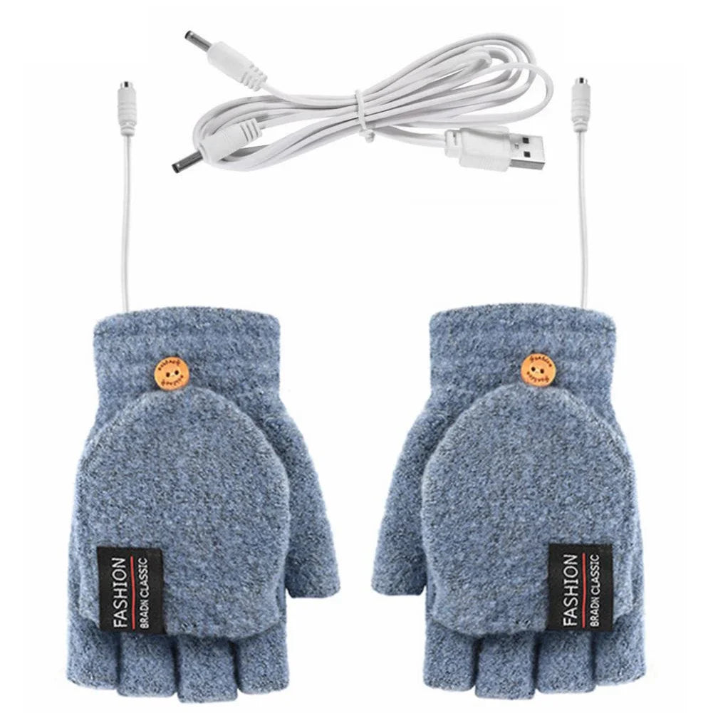 Hendrano™ USB Rechargeable Knit Heated Gloves with 3 Heat Settings