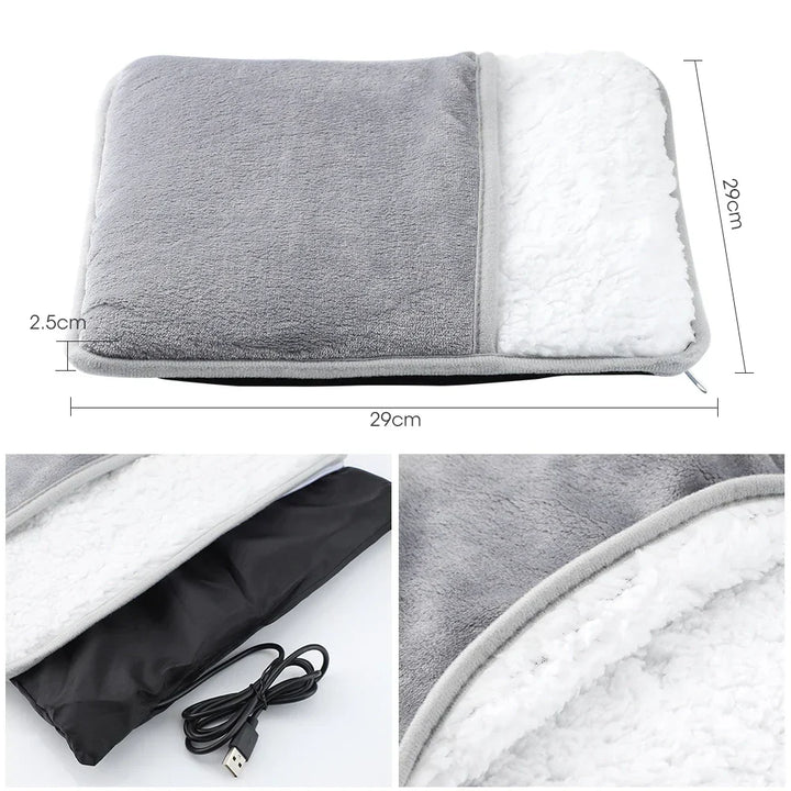 Hendrano™ USB Heated Foot Mat in Soft Flannel with Steady Warmth