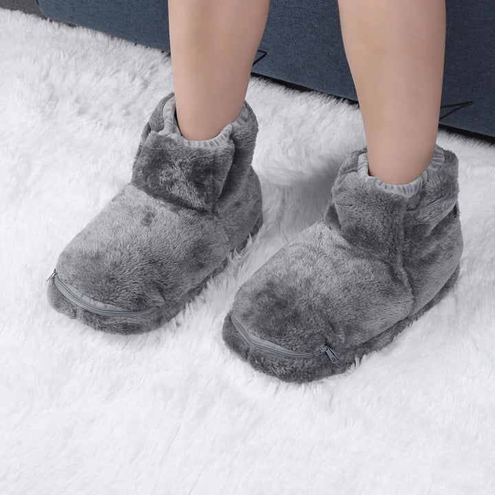 USB Heated Slippers with Soft Plush for Toasty Warm Feet