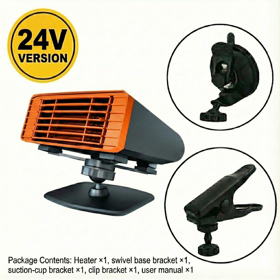 Portable Car Heater and Windshield Defroster, 360° Swivel