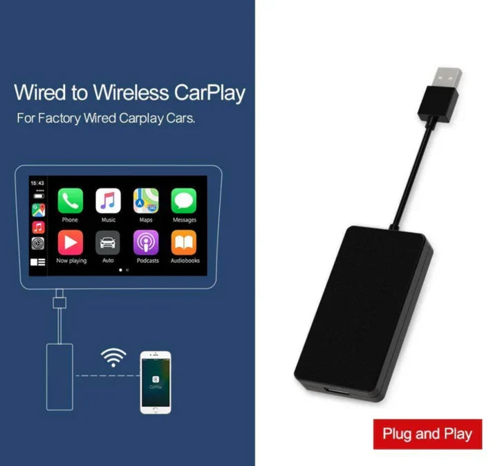 Wireless CarPlay Adapter – Plug In and Go Cord-Free