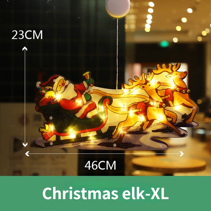 Hendrano™ Battery Christmas Window Hanging Light with Flashing Mode