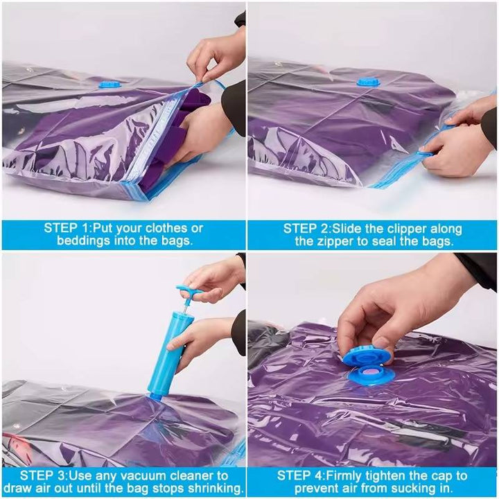 Vacuum Storage Bags for Clothes and Bedding, Set of 5