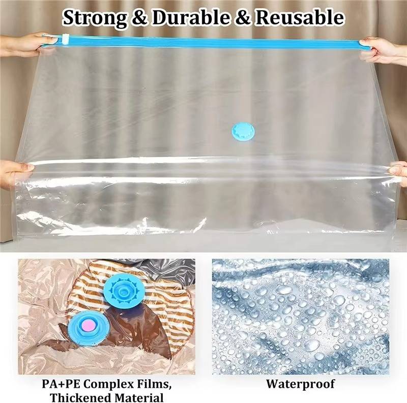 Vacuum Storage Bags for Clothes and Bedding, Set of 5