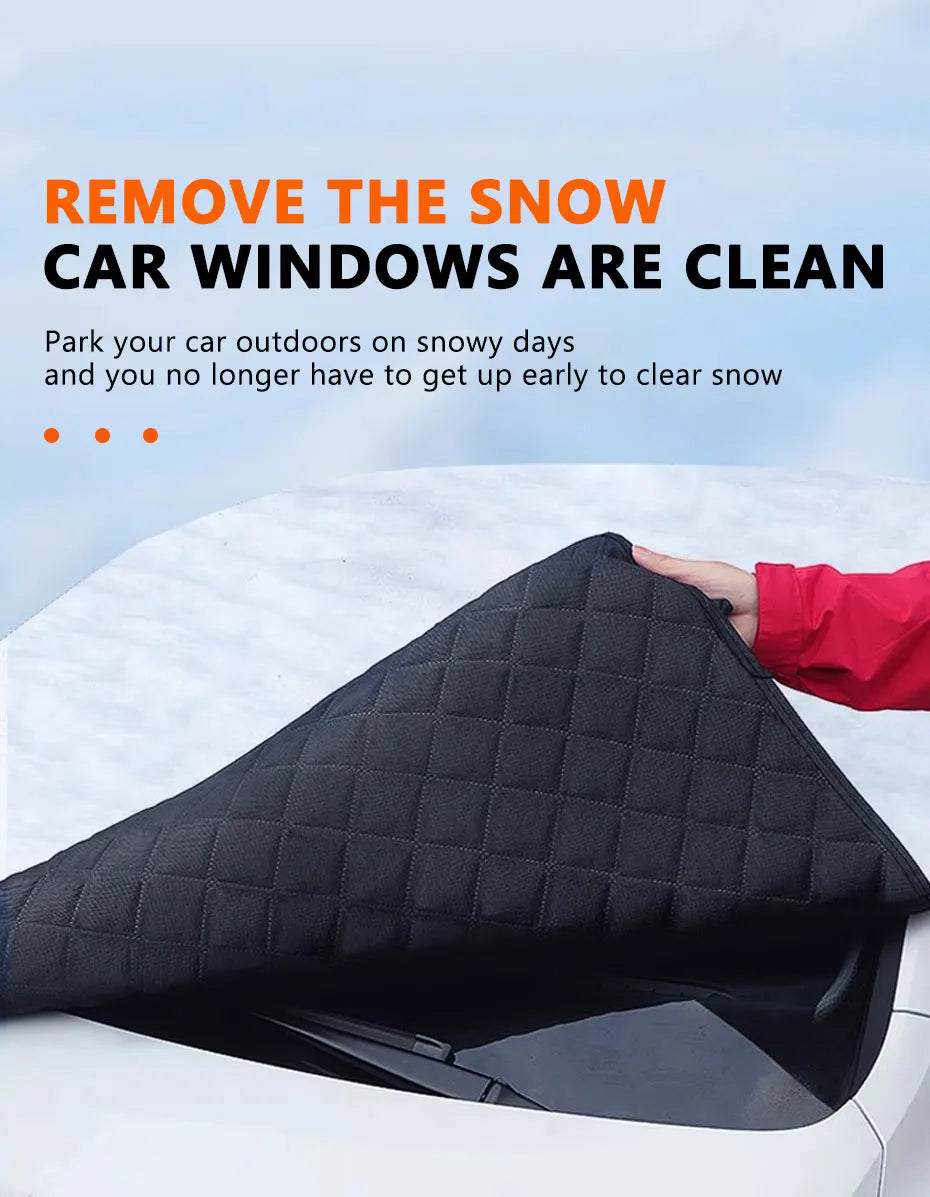 5-Layer Magnetic Windshield Cover with Mirror and Side Protection