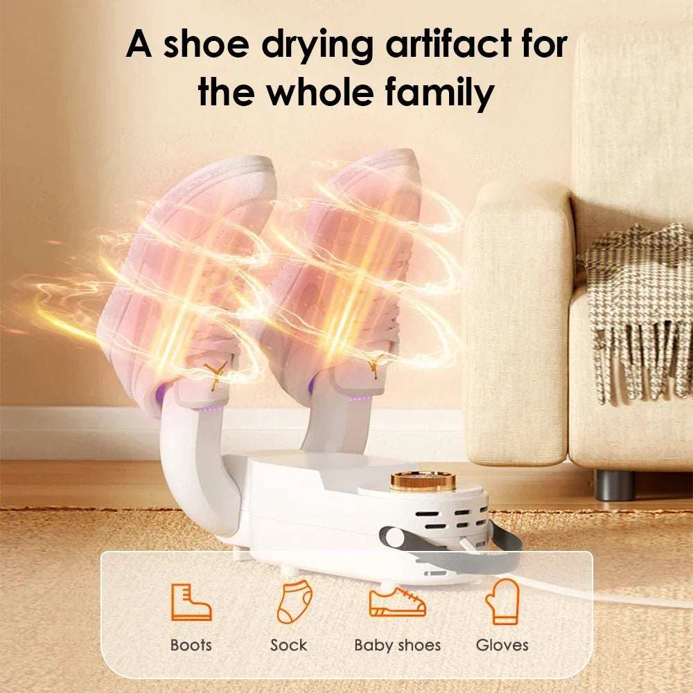 Hendrano™ Folding Shoe Dryer and Deodorizer with 4 Timer Settings