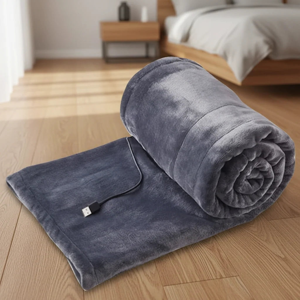Hendrano™ Compact USB Heated Throw for Couch, Desk and Car