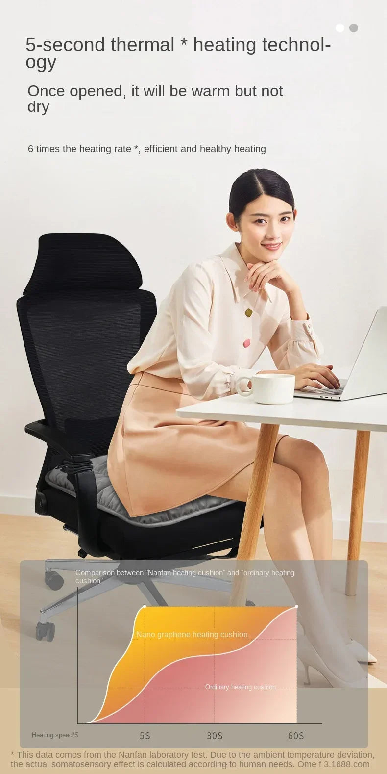 Hendrano™ Heated Seat Cushion with 3 Heat Settings &amp; Graphene Heating