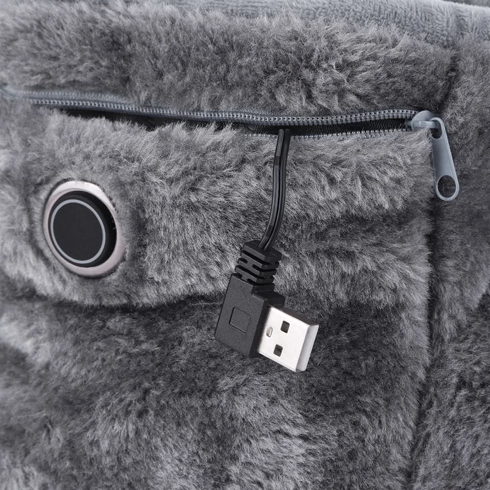 USB Heated Slippers with Soft Plush for Toasty Warm Feet