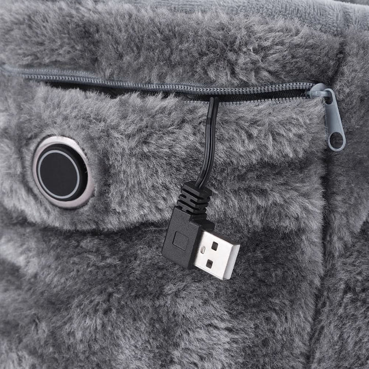 USB Heated Slippers with Soft Plush for Toasty Warm Feet