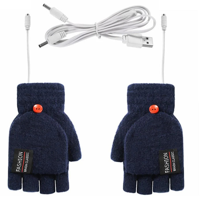 Hendrano™ USB Rechargeable Knit Heated Gloves with 3 Heat Settings