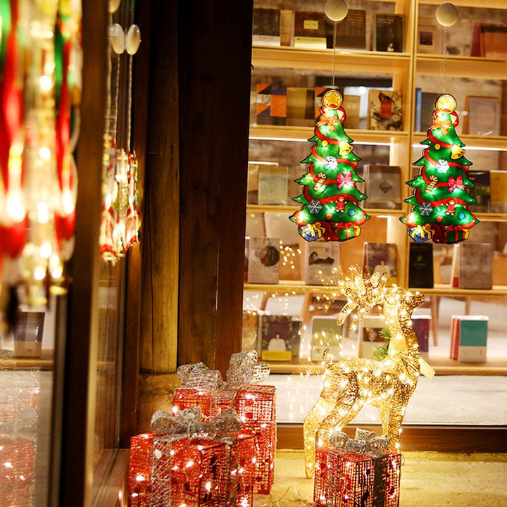 Hendrano™ Battery Christmas Window Hanging Light with Flashing Mode