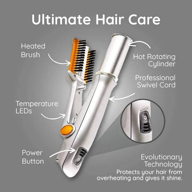 Hendrano™ 2-in-1 Rotating Hot Air Brush for Waves and Sleek Straight Hair