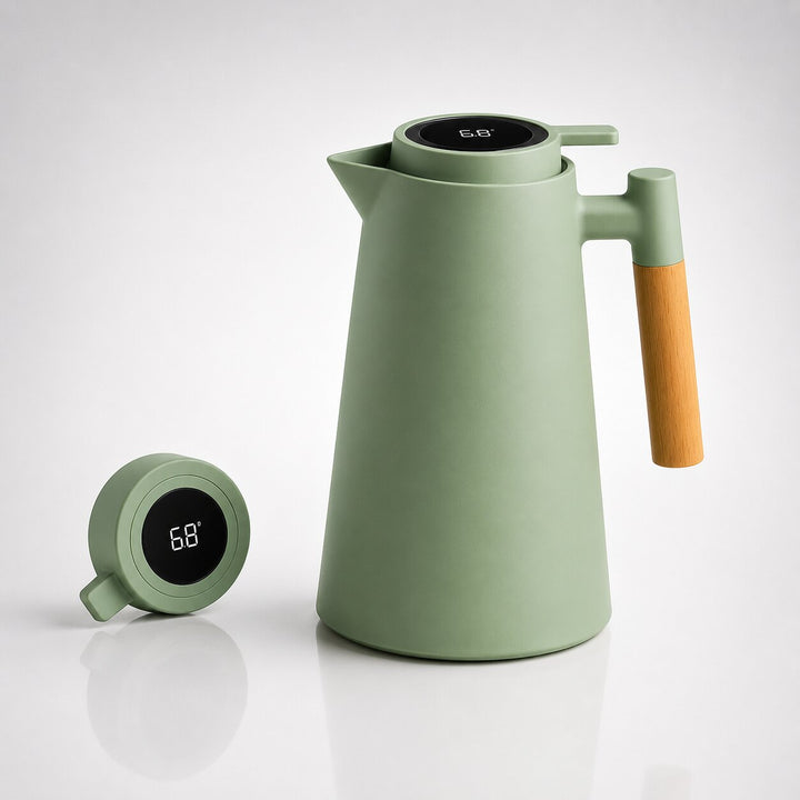 1 Liter Insulated Thermos with Temperature Display Lid