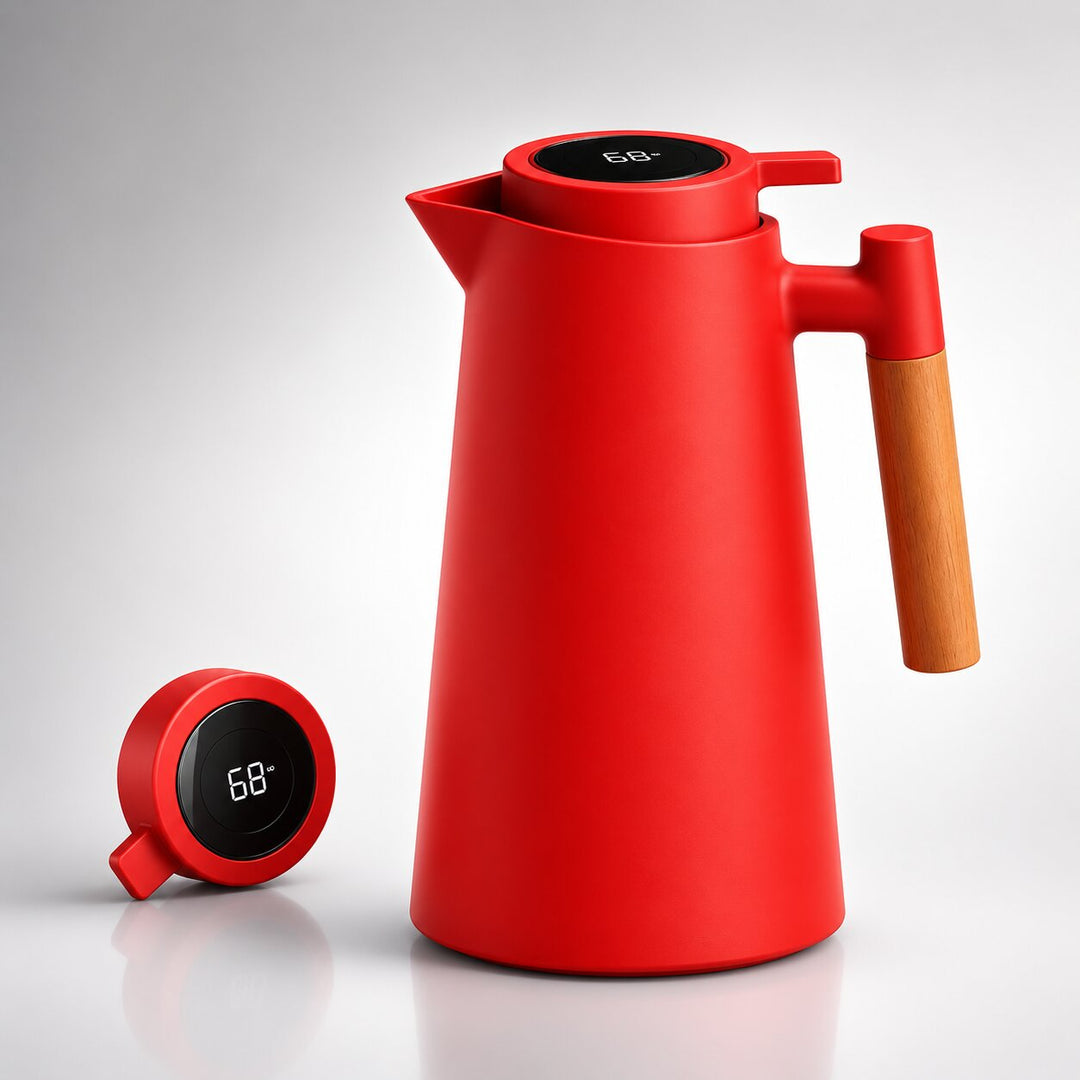 1 Liter Insulated Thermos with Temperature Display Lid