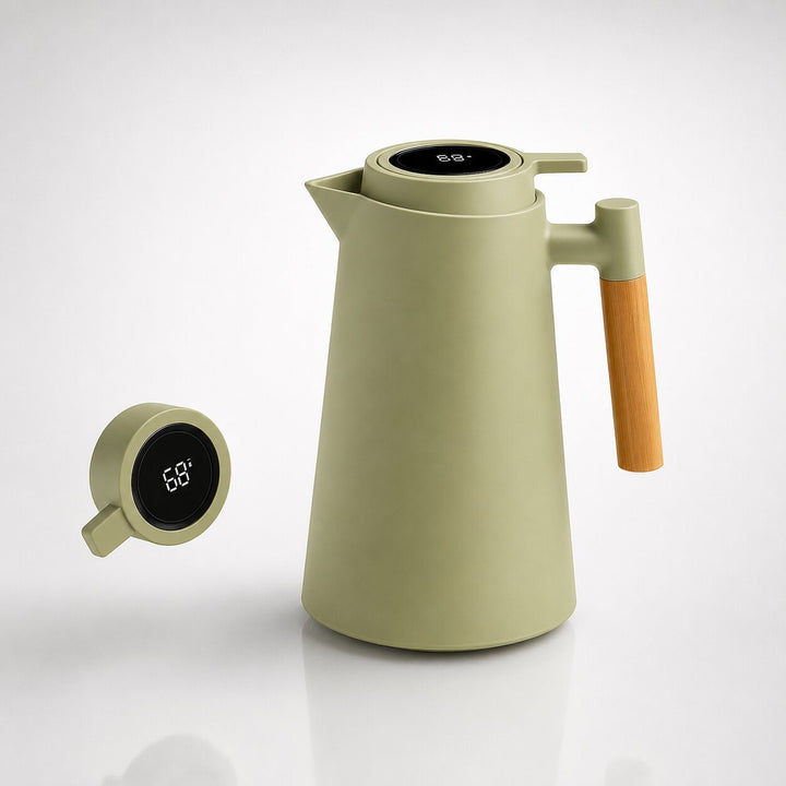 1 Liter Insulated Thermos with Temperature Display Lid