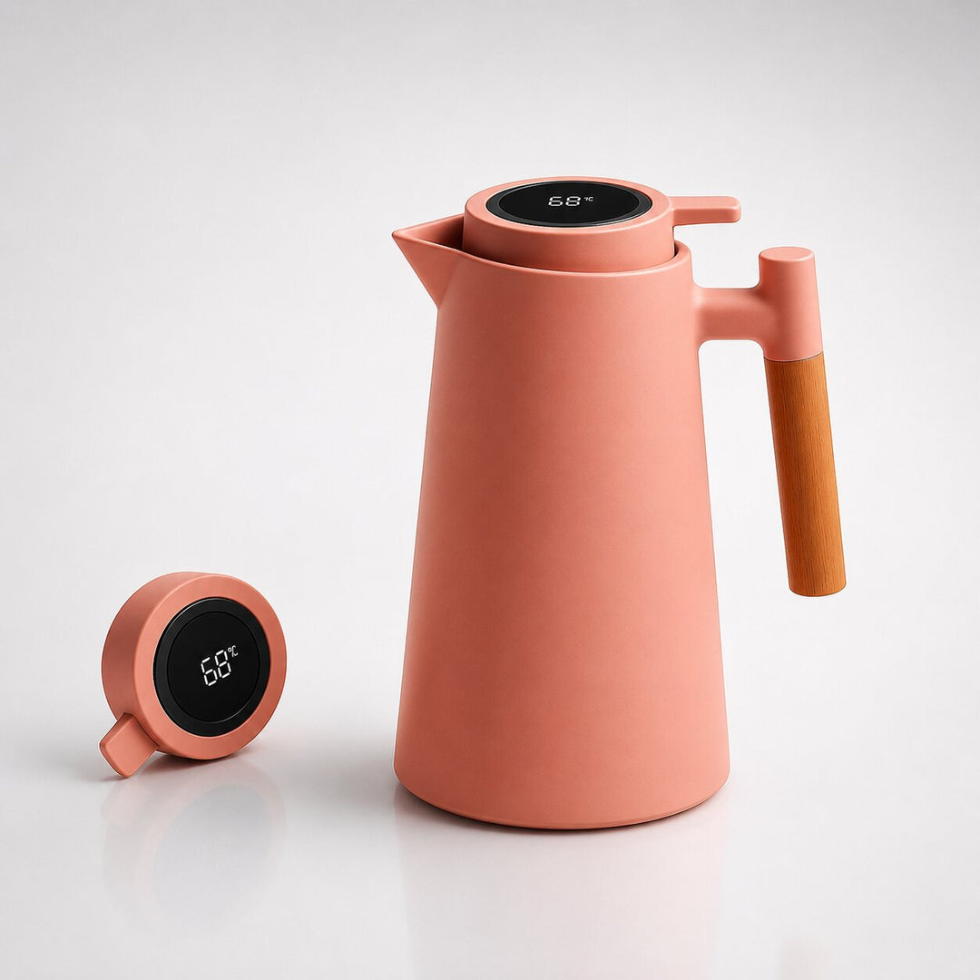 1 Liter Insulated Thermos with Temperature Display Lid