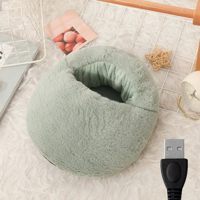 Hendrano™ Fuzzy USB Heated Foot Warmer with Thick Plush Padding