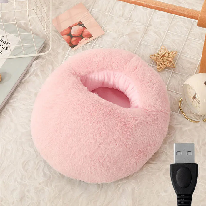 Hendrano™ Fuzzy USB Heated Foot Warmer with Thick Plush Padding