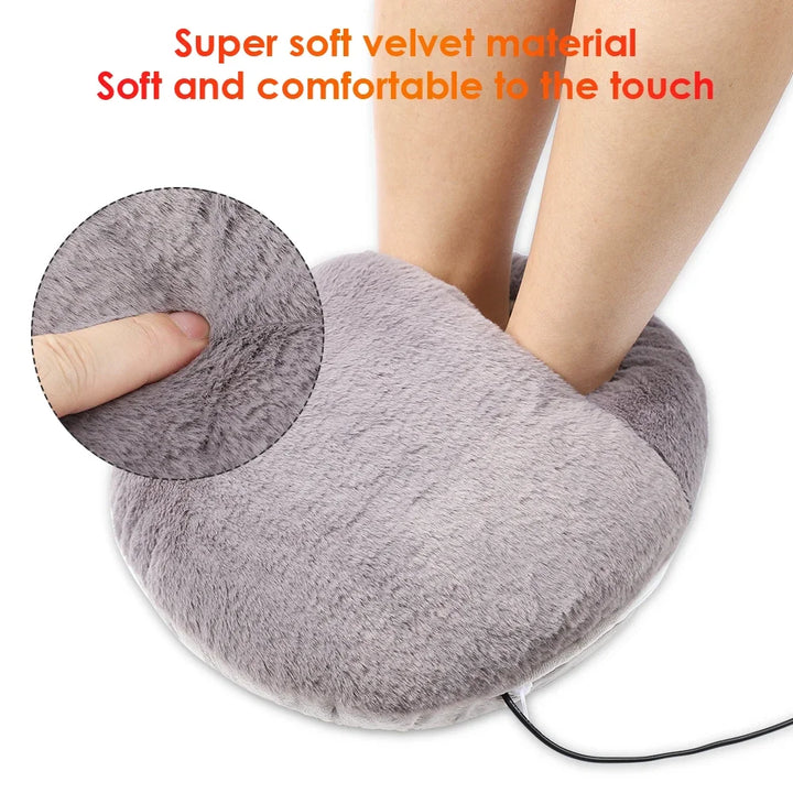 Hendrano™ Fuzzy USB Heated Foot Warmer with Thick Plush Padding