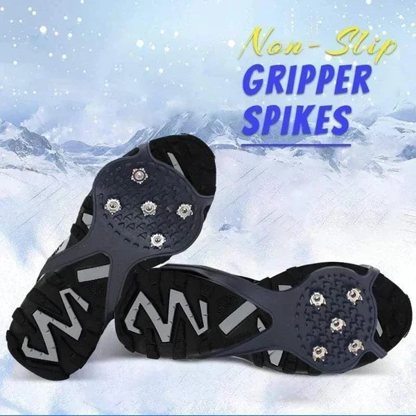 Anti-Slip Ice Cleats for Shoes and Boots with Steel Spikes