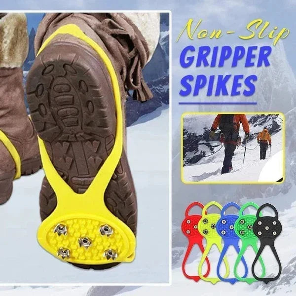 Anti-Slip Ice Cleats for Shoes and Boots with Steel Spikes