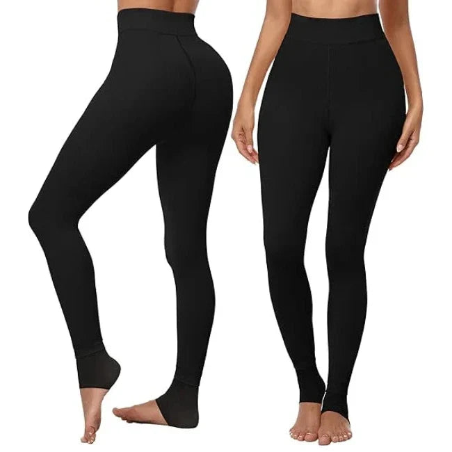 Fleece-Lined High-Waist Leggings for Cozy Winter Days