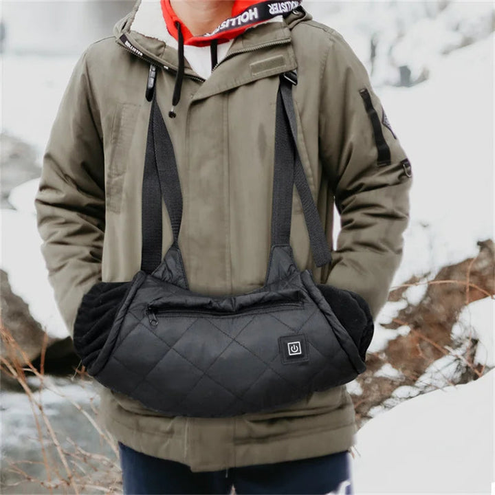 Hendrano™ Heated Hand Muff with 3 Heat Settings and Shoulder Strap