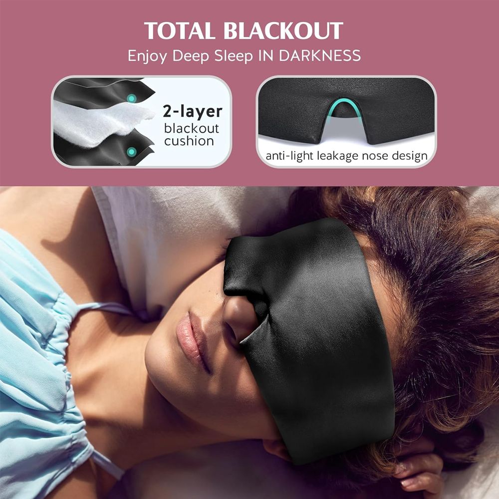 Hendrano™ Mulberry Silk Sleep Mask with Total Blackout Coverage