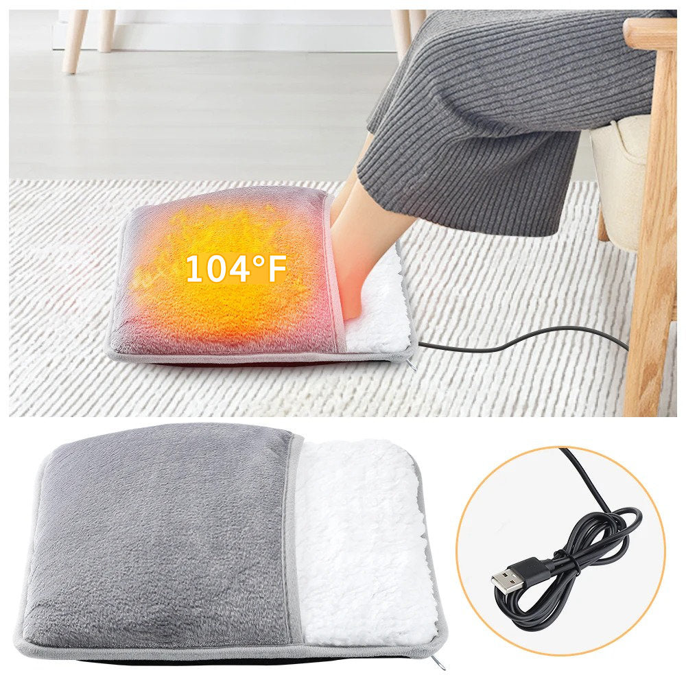 Hendrano™ USB Heated Foot Warmer in Soft Flannel at 40°C