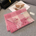 Hendrano™ Plaid 100% Wool Scarf for Women – Oversized and Windproof