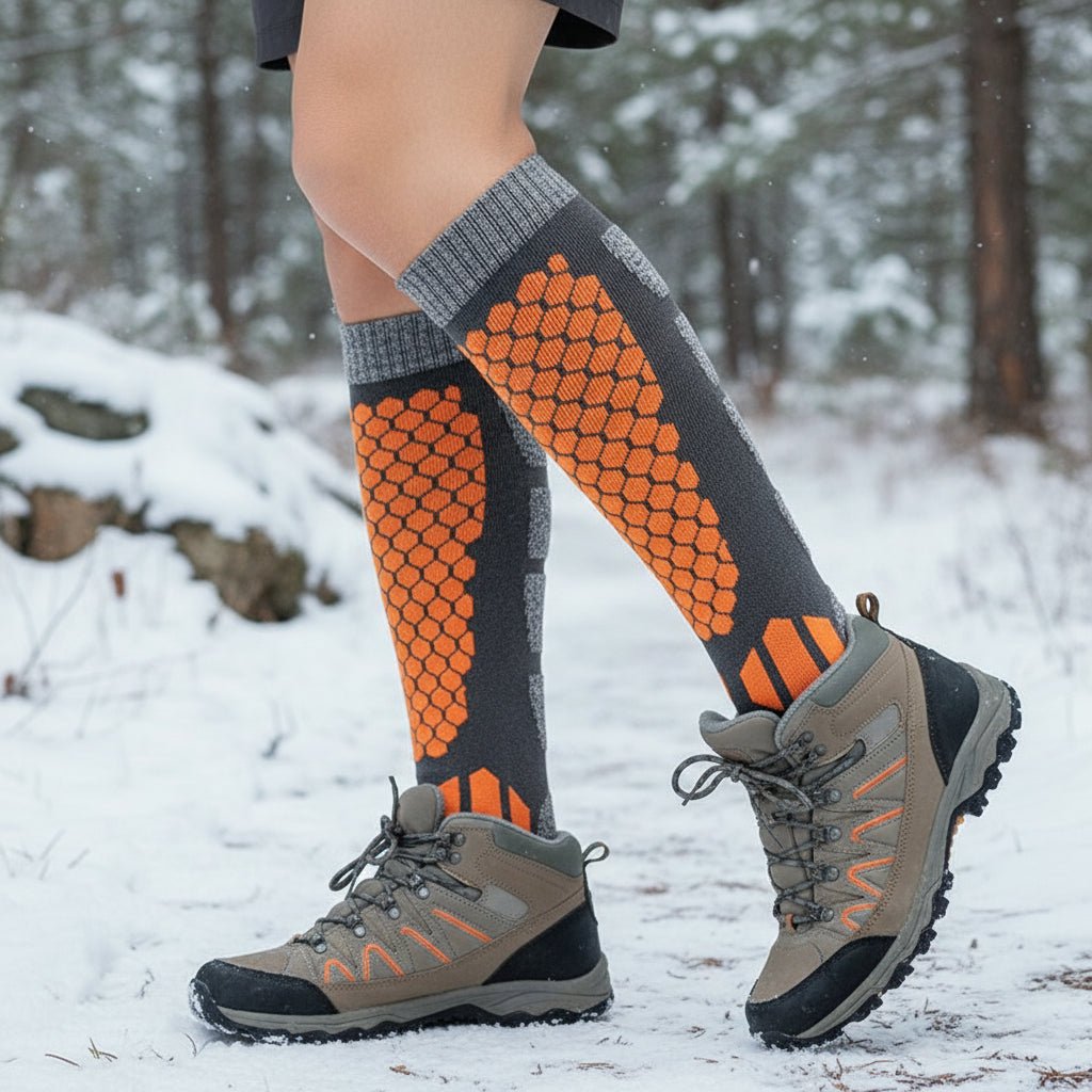 Hendrano™ Long Thermal Wool Ski Socks with Cushioned Padding