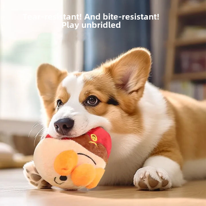 Interactive Plush Dog Toy with Voice Recording and Music