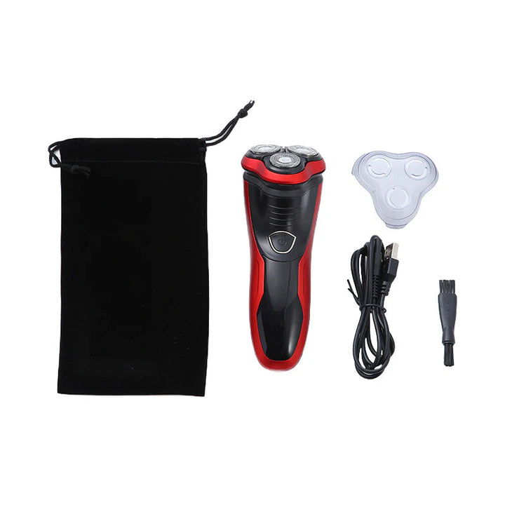 Rotary Electric Shaver for Men with 3D Heads and Pop-Up Trimmer