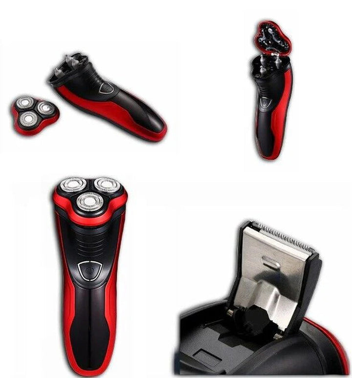 Rotary Electric Shaver for Men with 3D Heads and Pop-Up Trimmer
