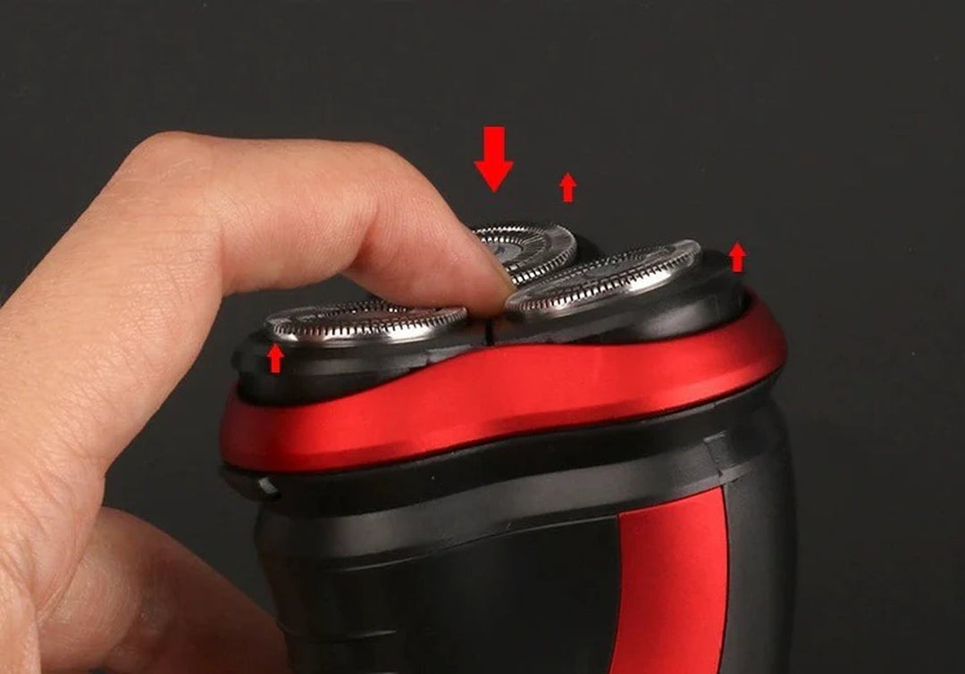 Rotary Electric Shaver for Men with 3D Heads and Pop-Up Trimmer