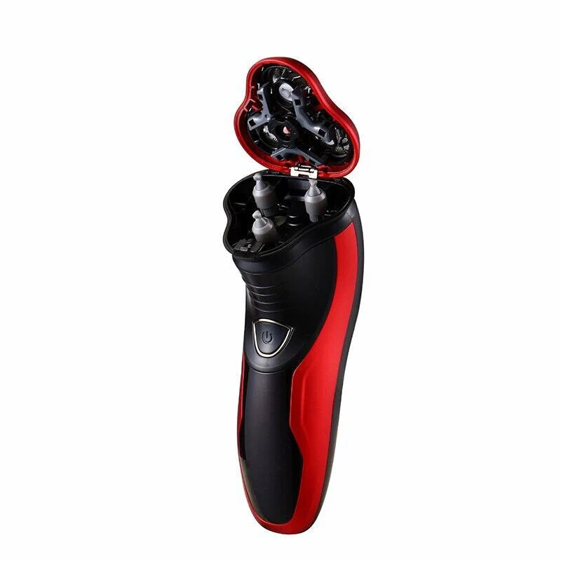 Rotary Electric Shaver for Men with 3D Heads and Pop-Up Trimmer
