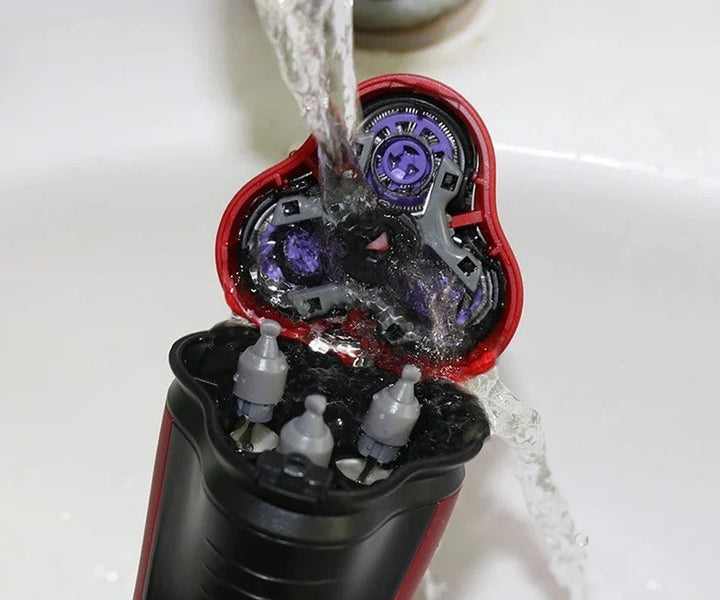 Rotary Electric Shaver for Men with 3D Heads and Pop-Up Trimmer