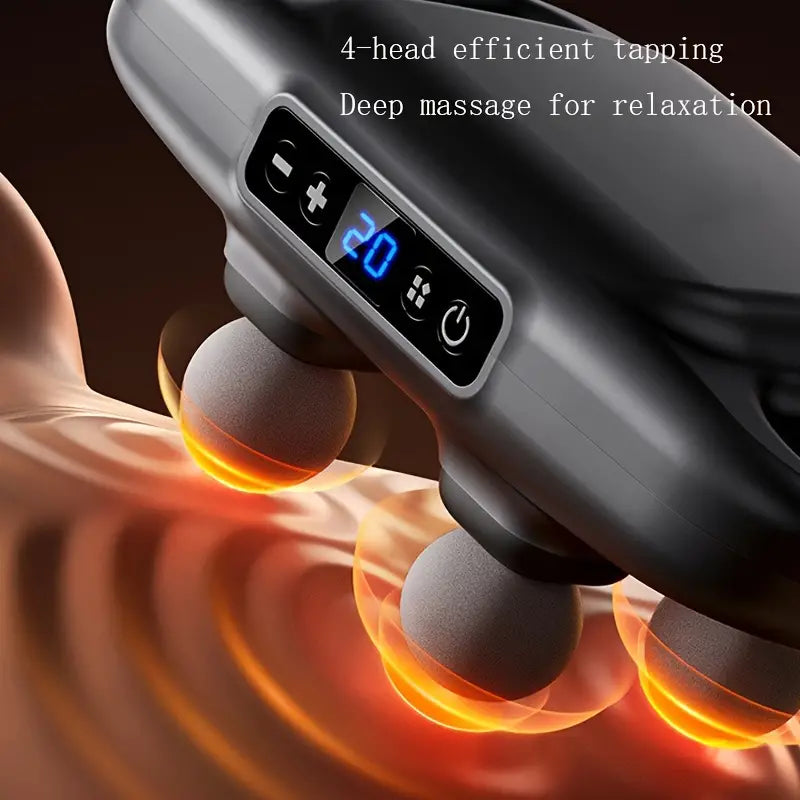 Hendrano™ Deep Tissue Massage Gun with 4 Heads, 20 Speeds and LED Screen
