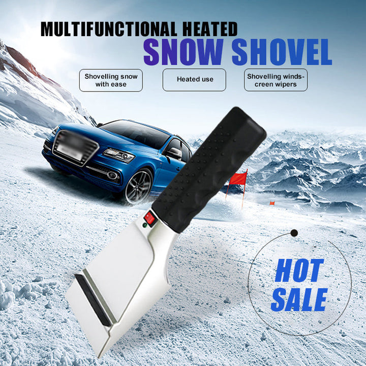 Heated 12V Ice Scraper with Built-In LED Light