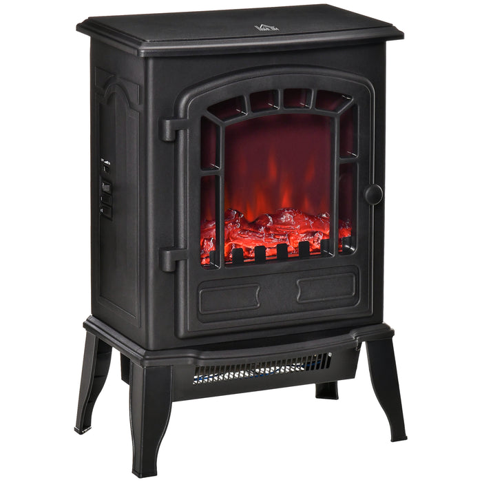 Hendrano Electric Stove Heater with Glass Front and 2 Heat Settings