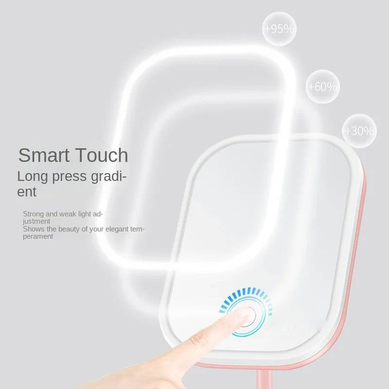Portable LED Makeup Mirror with Three Light Modes and Dimmer