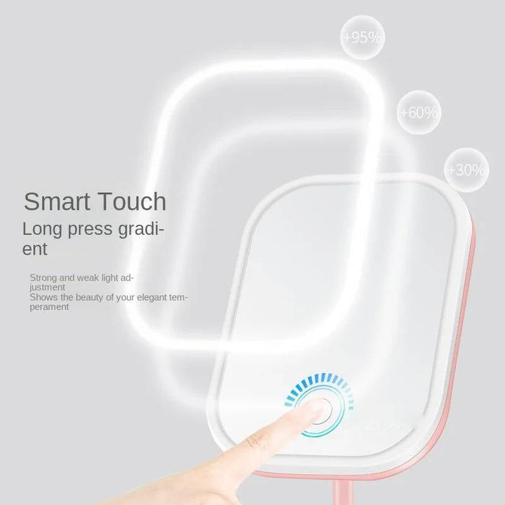 Portable LED Makeup Mirror with Three Light Modes and Dimmer